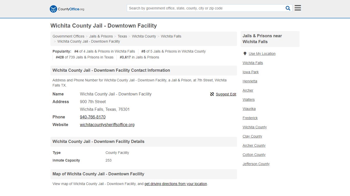 Wichita County Jail - Downtown Facility - Wichita Falls ...